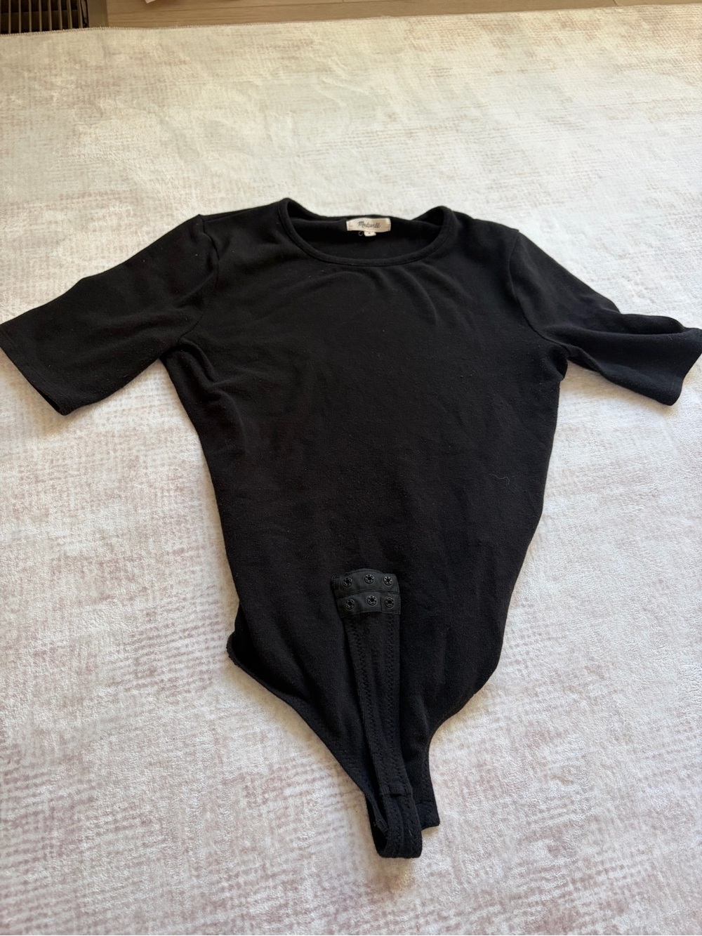 Women’s Black Short-Sleeve Bodysuit